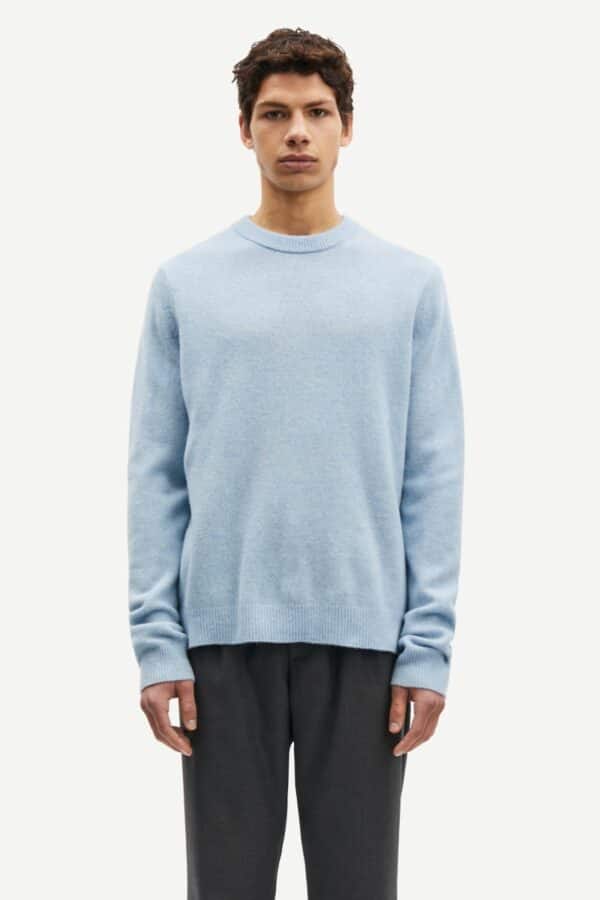 Isak Knit Sweater Subdued Blue