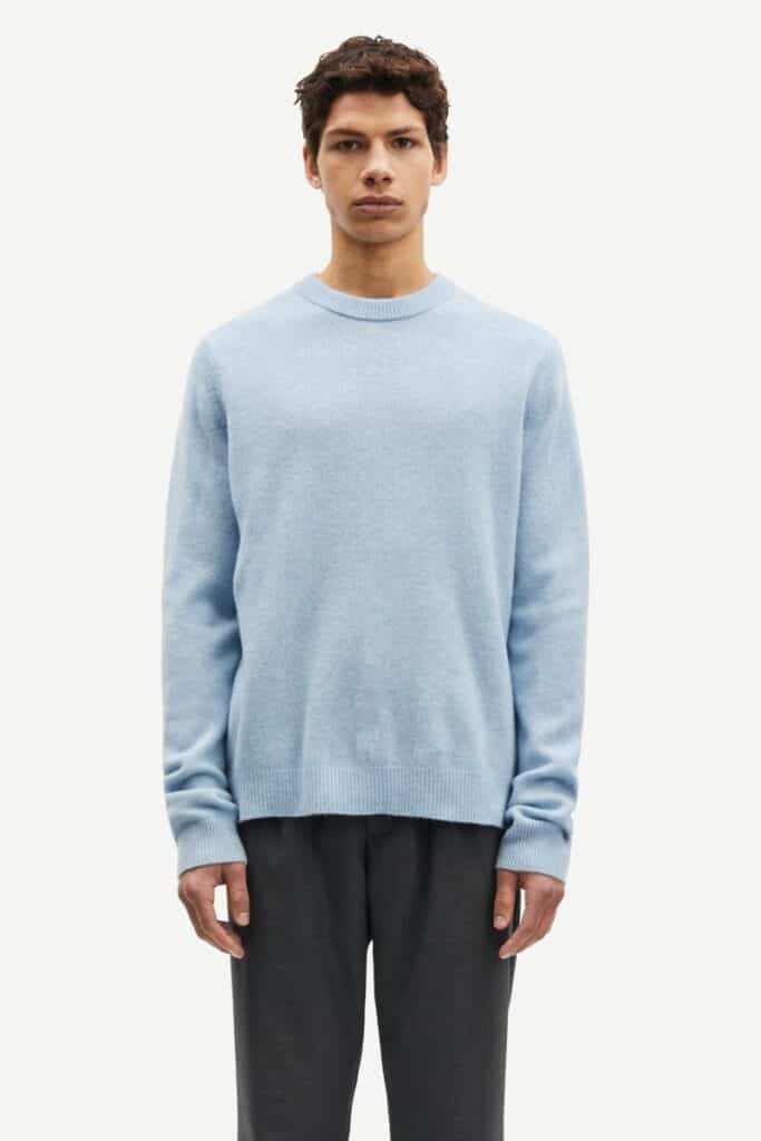 Isak Knit Sweater Subdued Blue