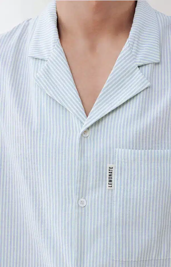 Striped Cuban Collar Shirt Ray Menstore