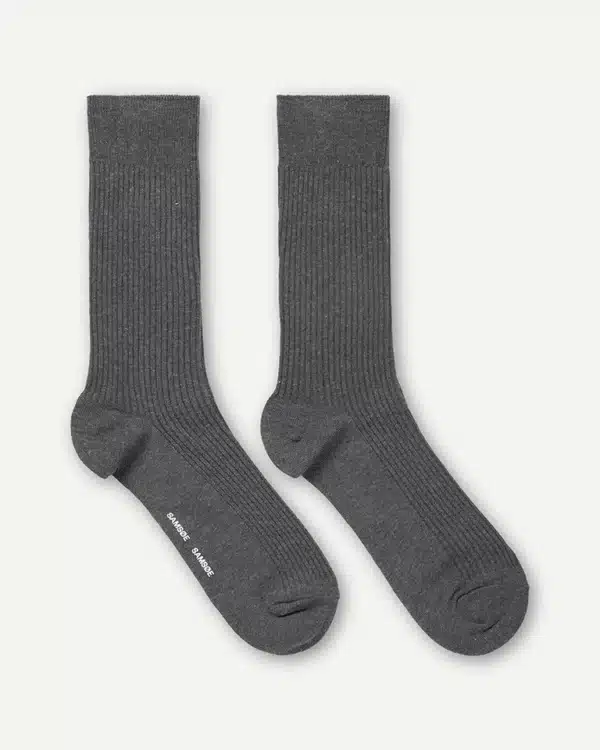 Hanse Socks Grey Melange Samsoe Ray Menstore