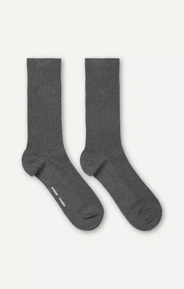 Hanse Socks Grey Melange Samsoe Ray Menstore