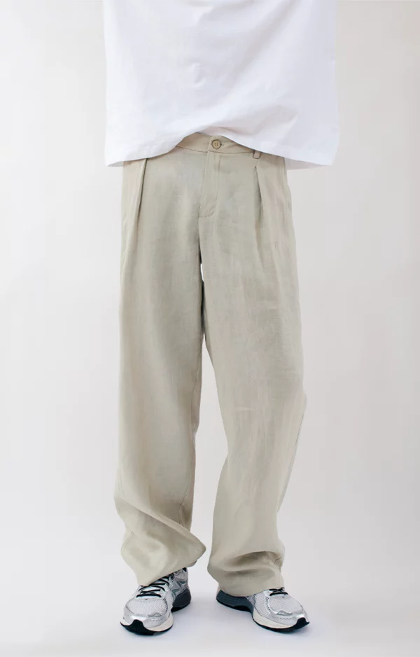 Pleated Linen Trousers Ray Menstore