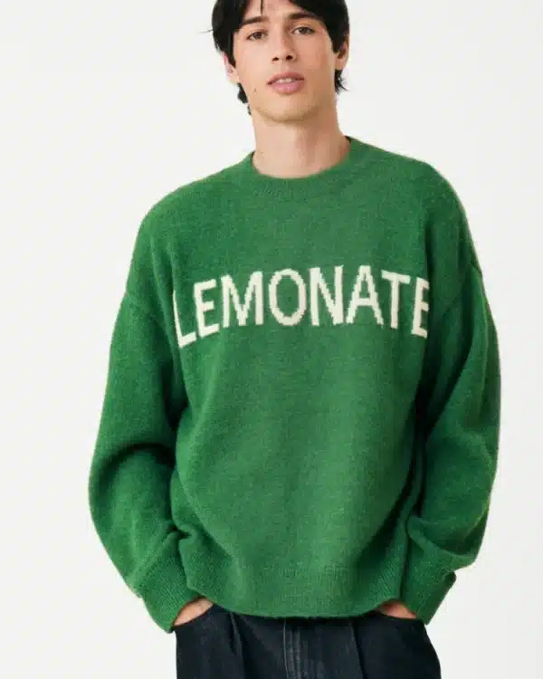 Lemonate Knitted Sweater Green Ray Menstore