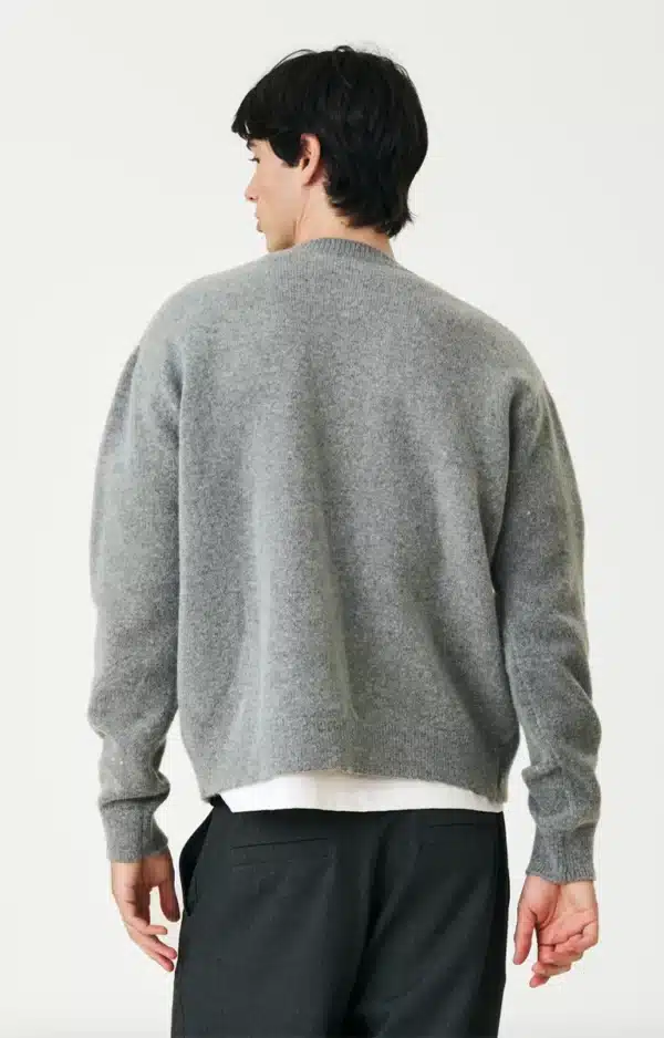 Buttoned Knitted Sweater Grey Lemonate Ray Menstore