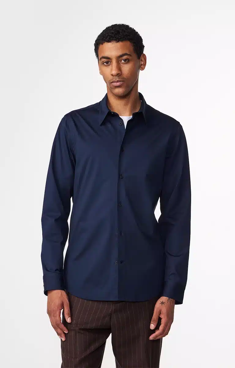 NN07 Elian Shirt Navy Blue